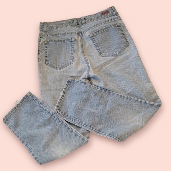 Gloria Vanderbilt Light Wash Destroyed Jeans High Waist Size 8 Petite - Picture 2 of 4
